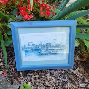 Framed Artwork "On the Waterfront-Vancouver" by  Gerard Paraghamian  12 x 10